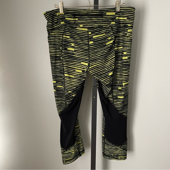 Lululemon Seawheeze Pace Rival Crop Pant Legging Blackout Size 12 RARE - Picture 5 of 10